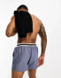 Фото #2 товара ASOS DESIGN swim shorts in short length with smart styling in charcoal