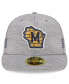 Фото #2 товара Men's Gray Milwaukee Brewers 2024 Clubhouse Low Profile 59FIFTY Fitted Hat