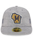 ფოტო #2 პროდუქტის Men's Gray Milwaukee Brewers 2024 Clubhouse Low Profile 59FIFTY Fitted Hat