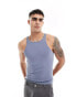 Фото #1 товара ASOS DESIGN muscle fit vest with high neck in blue