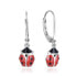 Cute silver Ladybugs AGUC2618 earrings