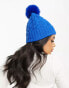 Фото #4 товара Threadbare bobble hat in blue