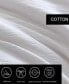 3 Piece Solid Textured Pleats Duvet Cover Set, Queen