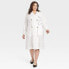 Фото #1 товара Women's Linen Trench Coat - A New Day White XXL