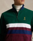 ფოტო #3 პროდუქტის Men's Logo Soft Cotton Quarter-Zip Pullover