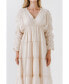 ფოტო #1 პროდუქტის Women's Shirring Detail Midi Dress