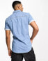 ASOS DESIGN skinny denim shirt in light washed blue VERWASCHENES HELLBLAU, M - фото #9