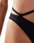 Фото #3 товара Weekday Banks strappy bikini bottom in black