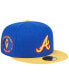 ფოტო #1 პროდუქტის Men's Royal, Yellow Atlanta Braves Empire 59FIFTY Fitted Hat