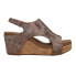 Фото #1 товара Corkys Carley Metallic Studded Wedge Womens Brown Casual Sandals 30-5316-WABM