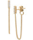 ფოტო #1 პროდუქტის Cubic Zirconia Chain Drop Earrings, Created for Macy's