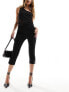 Фото #2 товара ASOS DESIGN ribbed capri pants in black