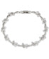 ფოტო #1 პროდუქტის Silver-Tone Crystal Line Bracelet, Created for Macy's