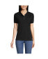 Фото #1 товара Women's Banded Short Sleeve Fem Fit Mesh Polo