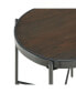 Carlo Round End Table with Wooden Top