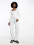 Фото #7 товара Cotton:On ribbed scoop neck long sleeve top in white