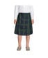 Big Girls School Uniform Slim Plaid A-line Skirt Below the Knee