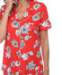 ფოტო #5 პროდუქტის Women's Short Sleeve Floral Pajama Set, 2-Piece