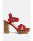 ფოტო #3 პროდუქტის CHOUPETTE Suede Leather Block Heeled Sandal in Nude