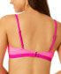 Фото #2 товара Juniors' V-Wire Ribbed Bralette Bikini Top, Created for Macy's