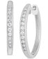 ფოტო #1 პროდუქტის Lab-Created Diamond Small Hoop Earrings (1/4 ct. t.w.) in Sterling Silver