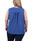 ფოტო #2 პროდუქტის Plus Size Sleeveless Air Flow Blouse