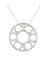 Фото #2 товара Suzy Levian New York suzy Levian Sterling Silver Cubic Zirconia Butterfly Accent Circle Pendant Necklace