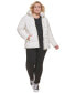 ფოტო #5 პროდუქტის Women's Plus Size Faux-Fur-Trim Hooded Puffer Coat, Created for Macy's