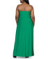 Фото #2 товара Plus Size Strapless Maxi Dress with Pockets