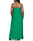 Plus Size Strapless Maxi Dress with Pockets