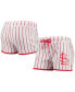 ფოტო #2 პროდუქტის Women's White St. Louis Cardinals Vigor Pinstripe Sleep Shorts