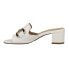 VANELi Oksana Block Heels Womens White Dress Sandals OKSANA-312635