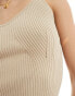 Фото #4 товара Vero Moda Aware fine knit vest top in beige