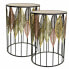 Set of 2 tables Alexandra House Living Golden Iron 47 x 72 x 47 cm