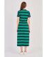 Фото #3 товара Women's Contrast Stripe Knit Midi Dress