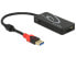 Фото #6 товара HUB USB 3.0 3 Port extern + 2 x SD Slot Delock USB 3.2 Gen 1 (3.1 Gen 1) Type-A - MMC - MMC Mobile - MMCmicro - MicroSD (TransFlash) - MicroSDHC - MicroSDXC - MiniSD - MiniSDHC - RS-MMC, 5000 Mbit/s, Black, 5 V