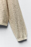 Plain cotton and linen blend sweater