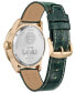 ფოტო #3 პროდუქტის Eco-Drive Men's Marvel Loki Green Leather Strap Watch 45mm