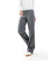 Фото #4 товара Mango zip side straight leg trousers in grey