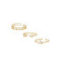 ფოტო #1 პროდუქტის Love Story 18K Gold Plated Cubic Zirconia Ring Set of 3