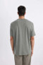 Erkek T-shirt A7808ax/gn928 Green
