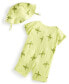 Фото #2 товара Baby Boys 2-Pc. Large Palm Henley Romper & Hat Set, Created for Macy's