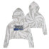 Фото #1 товара NFL Tennessee Titans Girls' Gray Tie-Dye Crop Hooded Sweatshirt - L