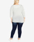 Фото #5 товара Plus Size Love Heart 3/4 Sleeve Top