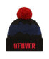 Фото #1 товара Men's Black Denver Nuggets 2023/24 City Edition Cuffed Pom Knit Hat