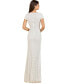 ფოტო #2 პროდუქტის Women's Beaded V-Neckline Dress with Cap Sleeves