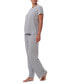 ფოტო #5 პროდუქტის Women's Short-Sleeve Crewneck Sleep Tee