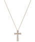 ფოტო #1 პროდუქტის Diamond Cross Pendant Necklace (1 ct. t.w.) in 14k Gold, 16" + 2" extender