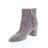 Фото #4 товара Bruno Magli Vinny BW2VINO3 Womens Gray Suede Zipper Casual Dress Boots