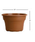 HC Companies Panterra Plastic Round Pot Outdoor Plants, Clay Color 10"